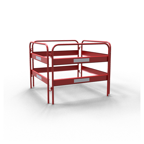 Shaft safety guard | 1,00 m wide, 2-part